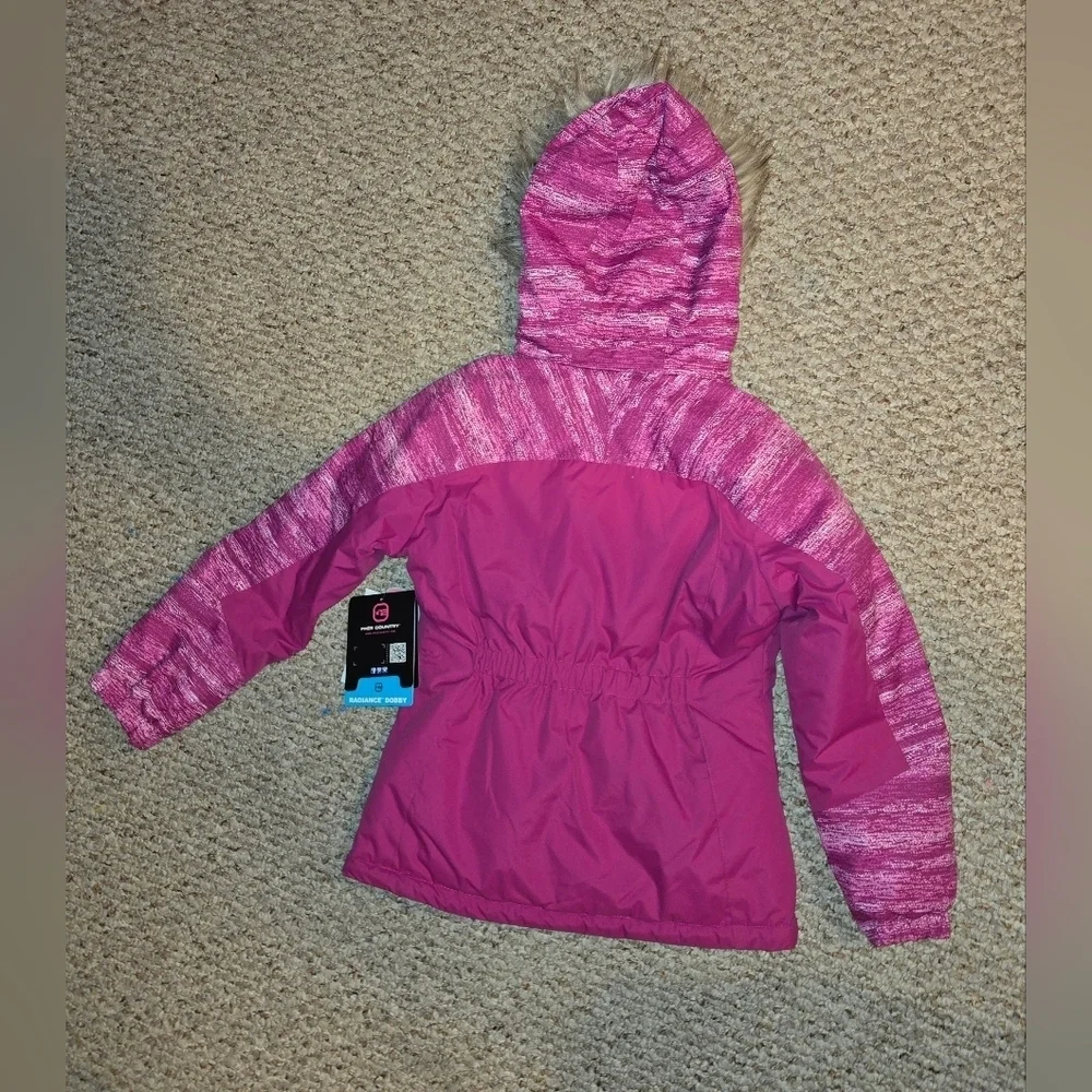 NWT Girls Free Country Pink Winter Jacket Size M 7/8